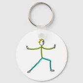 Qigong Stickman Sleutelhanger (Achterkant)