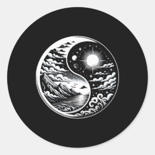 Qigong Yin Yang Martial Arts Tai Chi Yoga Meditati Ronde Sticker