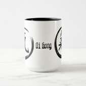 QiGong Zwart Symbool Mok (Midden)