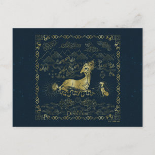Qilin at Rest Golden Tapestry Briefkaart