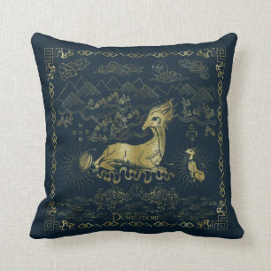 Qilin at Rest Golden Tapestry Kussen