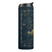 Qilin at Rest Golden Tapestry Thermosbeker (Gedraaid links)