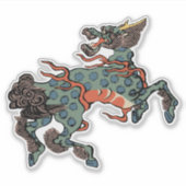Qilin Chinese mythologie schepsel illustratie Sticker (Voorkant)