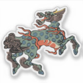 Qilin Chinese mythologie schepsel illustratie Sticker (Voorkant)