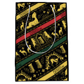 Qilin Gelaagde Patroon Medium Cadeauzakje (Voorkant)