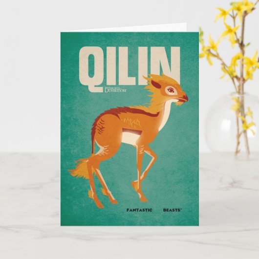 Qilin Grafisch Kaart (Gele Bloem)