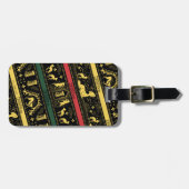 Qilin Layered Pattern Bagagelabel (Voorkant horizontaal)