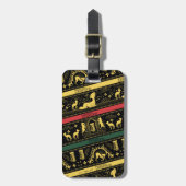 Qilin Layered Pattern Bagagelabel (Voorkant verticaal)