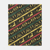 Qilin Layered Pattern Fleece Deken (Voorkant)