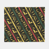 Qilin Layered Pattern Fleece Deken (Voorkant (Horizontaal))
