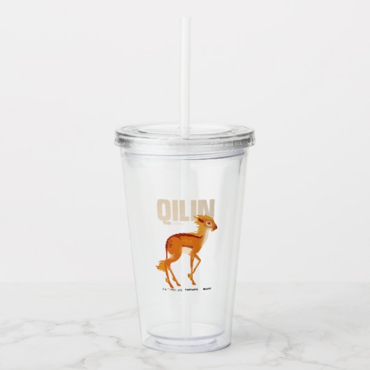 Qilin Vintage Graphic Acryl Drinkbeker (Voorkant)