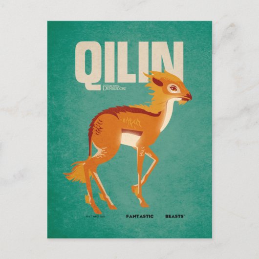 Qilin Vintage Graphic Briefkaart (Voorkant)
