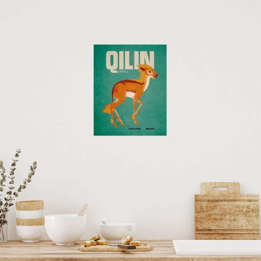 Qilin Vintage Graphic Poster (Keuken)