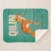 Qilin Vintage Graphic Sherpa Deken (Voorkant (horizontaal))