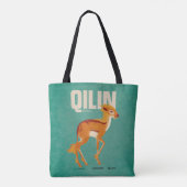 Qilin Vintage Graphic Tote Bag (Achterkant)