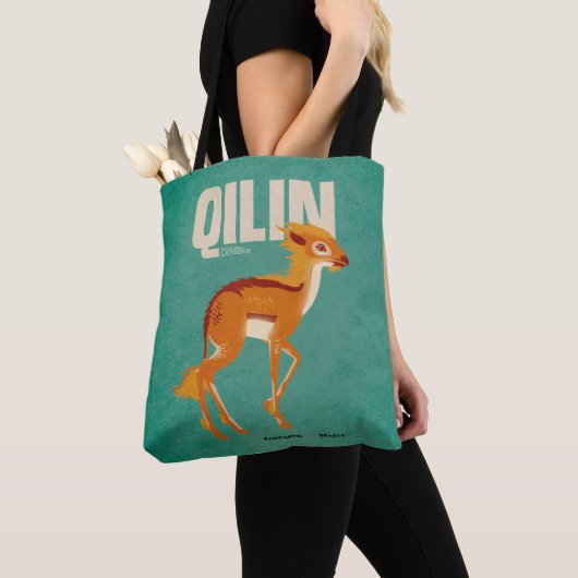 Qilin Vintage Graphic Tote Bag (Dichtbij)