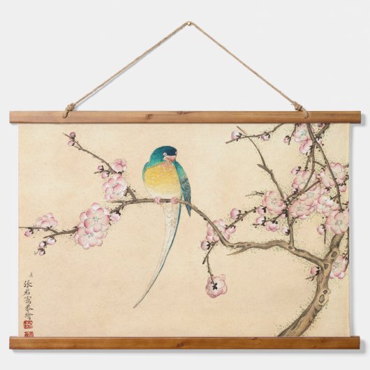 Qing-dynastie Chinees vogelschilderij Hangend Wandkleed (Voorkant 3)