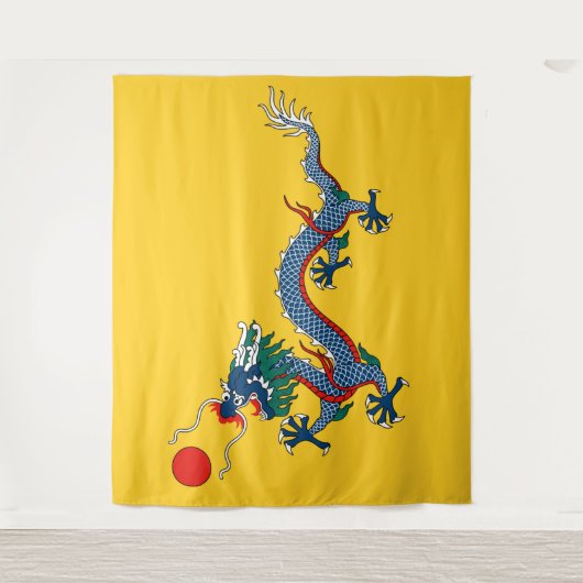 Qing Dynasty (1890-1911) vlag Bosbouw Wandkleed (Voorkant)