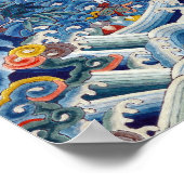 Qing Dynasty Rank Badge met Peacock Poster (Hoek)