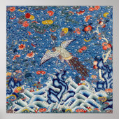 Qing Dynasty Rank Badge met Peacock Poster (Voorkant)