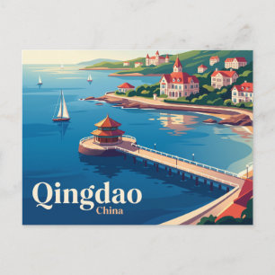Qingdao, China Briefkaart