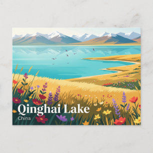 Qinghai-meer China Briefkaart