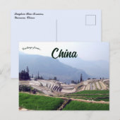 Qingkou rijstterrassen in Yunnan China Briefkaart (Voorkant / Achterkant)
