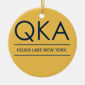 QKA Keuka Lake New York Keramisch Ornament (Voorkant)