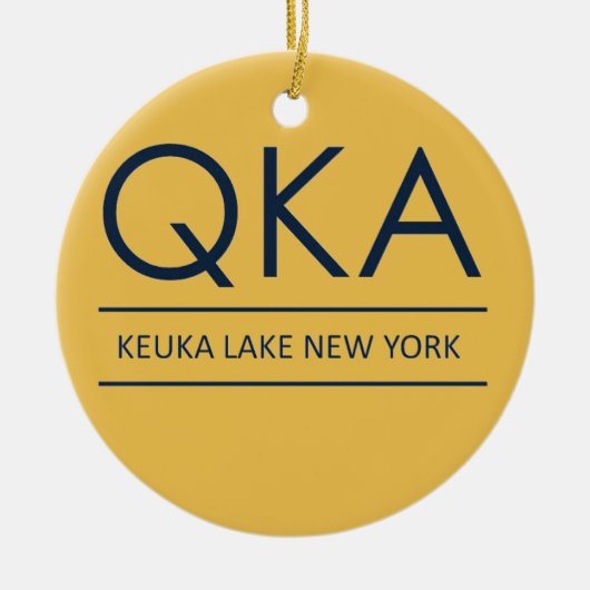 QKA Keuka Lake New York Keramisch Ornament (Voorkant)