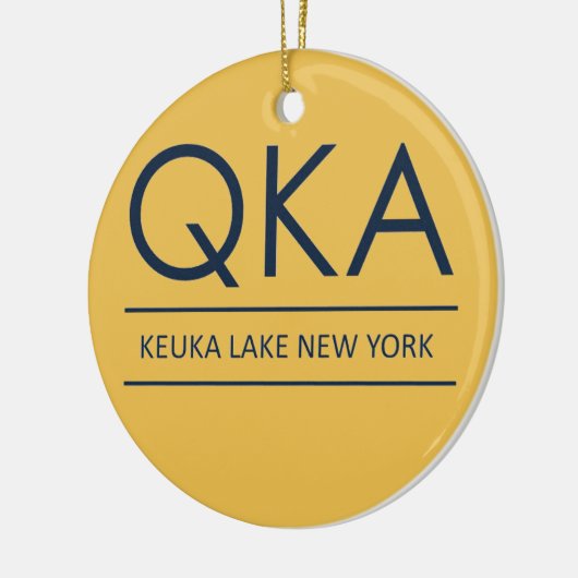 QKA Keuka Lake New York Keramisch Ornament (Links)