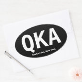 QKA Keuka Lake Oval Bumpersticker Ovale Sticker (Envelop)