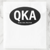 QKA Keuka Lake Oval Bumpersticker Ovale Sticker (Tas)