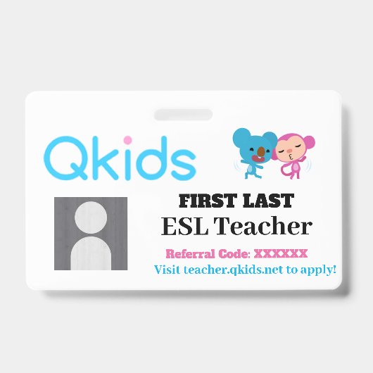 QKIDS-identiteitskaart Badge (Voorzijde)