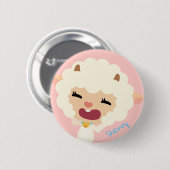 Qkids Sherry Sheep-knop Ronde Button 5,7 Cm (Voorkant /achterkant)