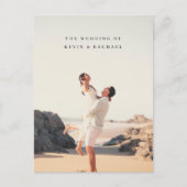 Qocode foto bruiloft opslaan van de datum uitnodig briefkaart (Voorkant)