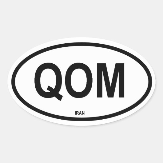 QOM OVALE STICKER (Voorkant)