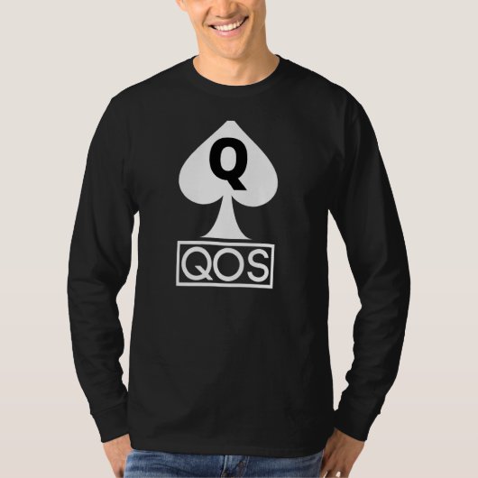 Qo's koningin van schoppen t-shirt (Voorkant)