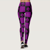 QoS-stijl koningin van schoppen Leggings Paarse ch (Achterkant)