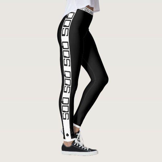 QOS White Stripe Legging (Rechts)