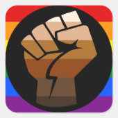 QPOC Pride Vierkante Sticker (Voorkant)