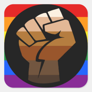QPOC Pride Vierkante Sticker