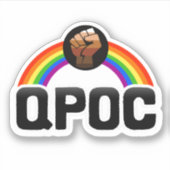 QPOC Progress Pride Sticker (Voorkant)