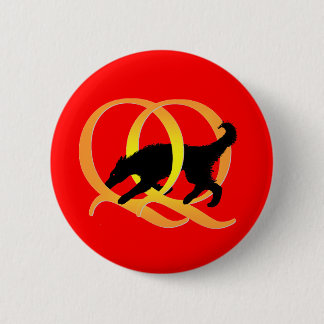 QQ Weaving Dog Ronde Button 5,7 Cm
