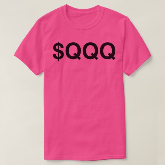 QQQ Nasdaq 100 Stock Ticker T-shirt (Design voorkant)