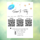 *~* QR 3 BETALING Diamonds LIPS Girly Glam Raamsticker (Vel 3)