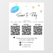 *~* QR 3 BETALING Diamonds LIPS Girly Glam Raamsticker (Vel)