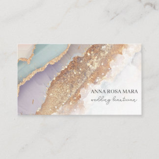 *~* QR Agaat Lavendel Mauve Gold Glitter AP66 Luxe Visitekaartje