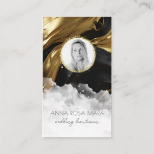 *~* QR Agaat Marmeren FOTO LOGO ZWART AP66 Goud Visitekaartje