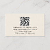 *~* QR Agaat Taupe Zilver Glitter Glam AP66 Luxe Visitekaartje (Achterkant)