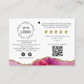 *~* QR AGATE Galaxy THANK YOU LOGO Review AP8 Informatiekaartje (Achterkant)